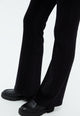 Givn Berlin Samthose GBELODIE flared leg aus Bio-Baumwolle Trousers Black