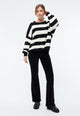 Givn Berlin Samthose GBELODIE flared leg aus Bio-Baumwolle Trousers Black