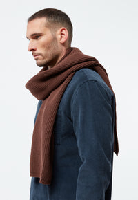 Givn Berlin Schal GBJAKE aus Bio-Baumwoll Strick Scarf Burned Brown
