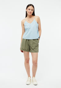 Givn Berlin Shorts GBCLEMENTINE aus Bio-Baumwoll Seersucker Shorts Faded Olive (Structure)