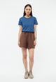 Givn Berlin Shorts GBCLEMENTINE aus Leinen Shorts Chocolate Brown (Linen)