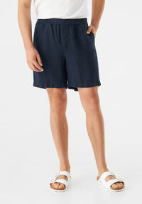 Givn Berlin Leinenshorts GBLAURIN mit Tunnelzug Shorts Midnight Blue (Linen)