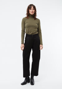 Givn Berlin Stoffhose GBMAIVE aus TENCEL™ mit einseitiger Liegefalte Trousers Black