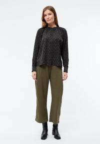 Givn Berlin Stoffhose GBMAIVE aus TENCEL™ mit einseitiger Liegefalte Trousers Khaki
