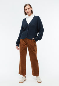 Givn Berlin Strickcardigan GBNELE relaxed Fit aus Bio-Baumwolle mit Struktur Cardigan Midnight Blue