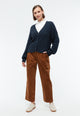 Givn Berlin Strickcardigan GBNELE relaxed Fit aus Bio-Baumwolle mit Struktur Cardigan Midnight Blue