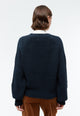 Givn Berlin Strickcardigan GBNELE relaxed Fit aus Bio-Baumwolle mit Struktur Cardigan Midnight Blue