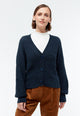Givn Berlin Strickcardigan GBNELE relaxed Fit aus Bio-Baumwolle mit Struktur Cardigan Midnight Blue