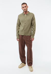 Givn Berlin Strickjacke GBOLE aus Bio-Baumwolle Cardigan Faded Olive