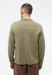 Givn Berlin Strickjacke GBOLE aus Bio-Baumwolle Cardigan Faded Olive