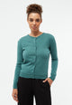 Givn Berlin Strickjacke GBPOPPY aus Bio-Baumwolle Cardigan Graphite Green