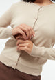 Givn Berlin Strickjacke GBPOPPY aus Bio-Baumwolle Cardigan Oat Beige