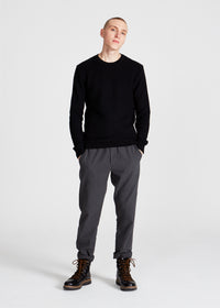 Organic Cotton Knit Sweater ADRIAN - Black