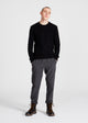 Organic Cotton Knit Sweater ADRIAN - Black