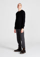 Organic Cotton Knit Sweater ADRIAN - Black