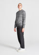 Organic Cotton Knit Sweater ADRIAN - Black / White (Melange)
