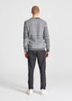 Organic Cotton Knit Sweater ADRIAN - Black / White (Melange)