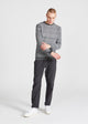 Organic Cotton Knit Sweater ADRIAN - Black / White (Melange)