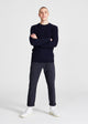 Organic Cotton Knit Sweater ADRIAN - Blue