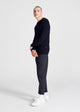 Organic Cotton Knit Sweater ADRIAN - Blue