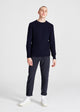 Organic Cotton Knit Sweater ADRIAN - Blue