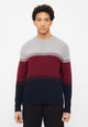 Givn Berlin Strickpullover DALE aus recycelter Wolle Sweater Grey / Red / Black