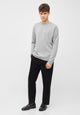 Givn Berlin Strickpullover DAMON aus recycelter Wolle Sweater Grey Melange