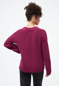 Givn Berlin Strickpullover ELSA aus Bio-Baumwolle Sweater Dark Pink