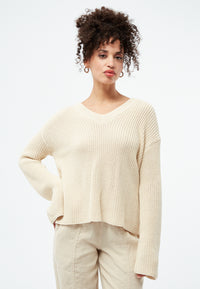 Givn Berlin Strickpullover ELSA aus Bio-Baumwolle Sweater Off White