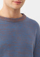 Givn Berlin Strickpullover GBAIDEN relaxed aus Bio-Baumwolle Sweater Beige / Blue (Melange)