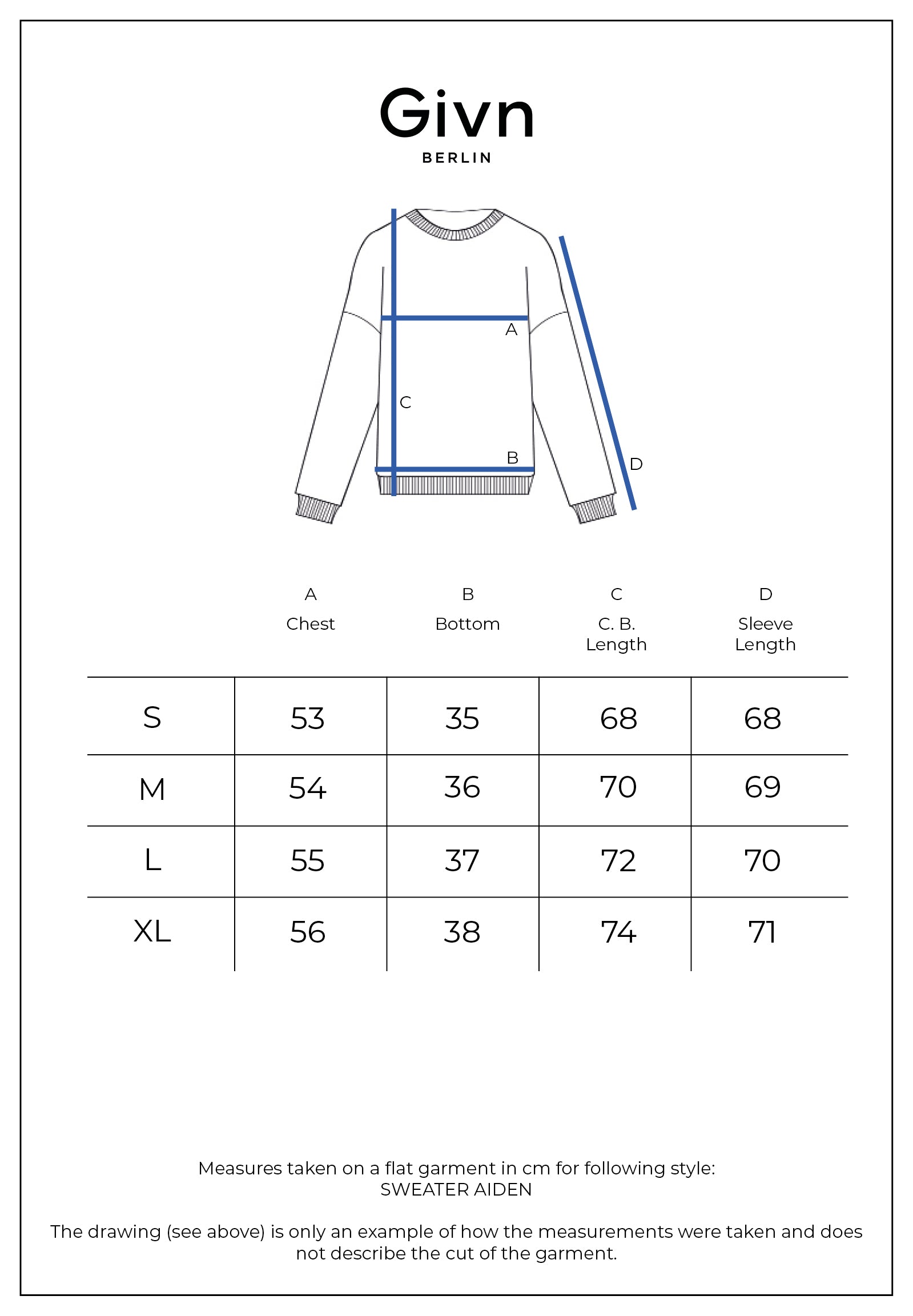 Givn Berlin Strickpullover GBAIDEN relaxed aus Bio-Baumwolle Sweater Beige / Blue (Melange)