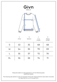 Givn Berlin Strickpullover GBAIDEN relaxed aus Bio-Baumwolle Sweater Beige / Blue (Melange)