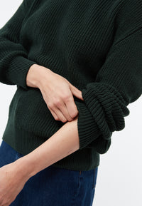 Givn Berlin Strickpullover GBARIA loose Fit aus Bio-Baumwolle Sweater Bottle Green