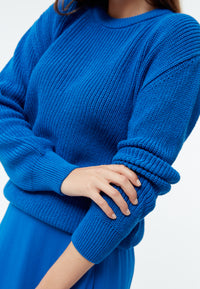 Givn Berlin Strickpullover GBARIA loose Fit aus Bio-Baumwolle Sweater Electric Blue