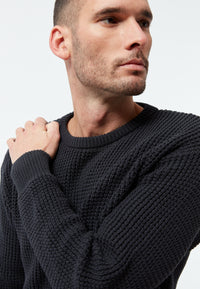 Givn Berlin Strickpullover GBCARL aus Bio-Baumwolle Sweater Anthracite