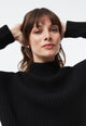 Givn Berlin Strickpullover GBCASSIA mit Rollkragen aus recyceltem Wollgemisch Sweater Black