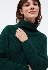 Givn Berlin Strickpullover GBCASSIA mit Rollkragen aus recyceltem Wollgemisch Sweater Bottle Green