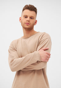 Givn Berlin Strickpullover GBDENIS aus Bio-Baumwolle Sweater Light Brown