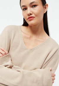 Givn Berlin Strickpullover GBLINNEA aus Bio-Baumwolle Sweater Oat Beige