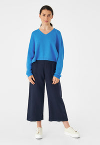 Givn Berlin Strickpullover GBLINNEA relaxed Fit aus Bio-Baumwolle Sweater French Blue