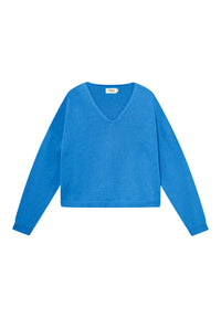 Givn Berlin Strickpullover GBLINNEA relaxed Fit aus Bio-Baumwolle Sweater French Blue