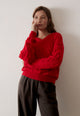 Givn Berlin Strickpullover GBRAMEA mit Zopfmuster aus Bio-Baumwolle Sweater Crimson
