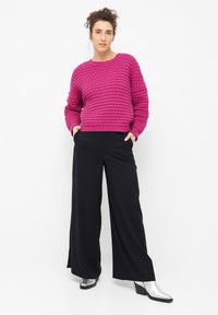 Givn Berlin Strickpullover GB-EMILY aus Bio-Baumwolle Sweater Berry Pink