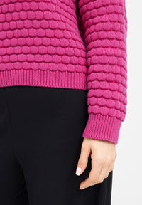 Givn Berlin Strickpullover GB-EMILY aus Bio-Baumwolle Sweater Berry Pink