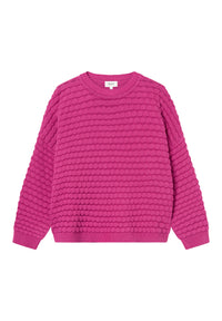 Givn Berlin Strickpullover GB-EMILY aus Bio-Baumwolle Sweater Berry Pink