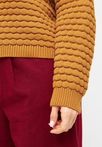 Givn Berlin Strickpullover GB-EMILY aus Bio-Baumwolle Sweater Golden Oak