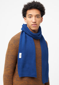 Givn Berlin Strickschal ISAAC aus Bio-Baumwolle Scarf Deep Blue