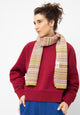 Givn Berlin Strickschal ISAAC aus Bio-Baumwolle Scarf White / Lime / Violet (Stripes)