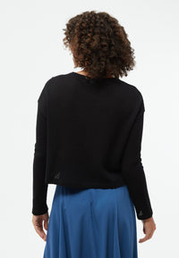Givn Berlin Strickshirt GBMARIA aus Bio-Baumwolle Longsleeve Black (Jacquard)