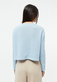 Givn Berlin Strickshirt GBMARIA aus Bio-Baumwolle Longsleeve Ice Water Blue (Jacquard)